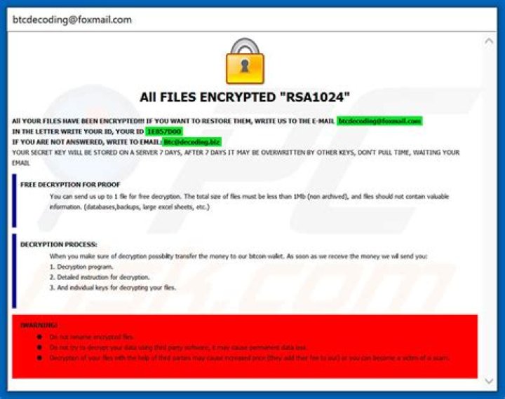 1btc Virus File (decoding@qbmail.biz) – How to Remove It