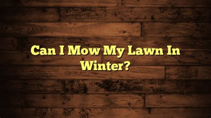 Can I mow my lawn in winter