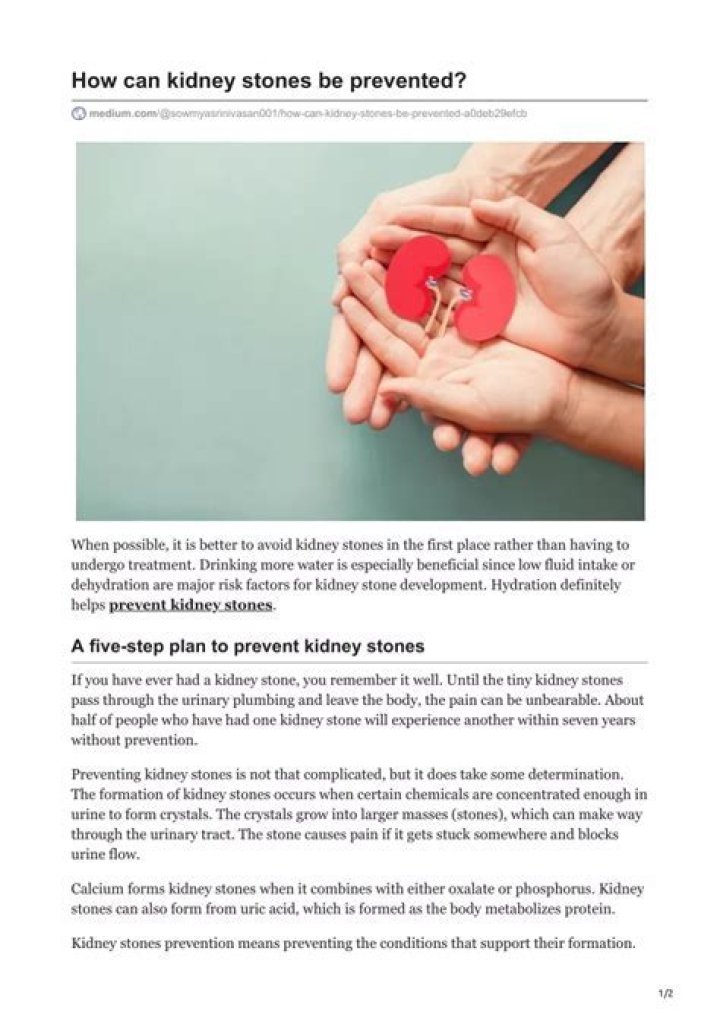 Can kidney stones be prevented?