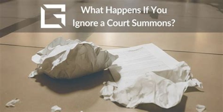 Can you ignore a court summons?