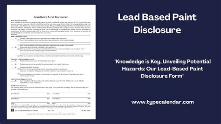 Does FHA require Lead Based Paint Disclosure