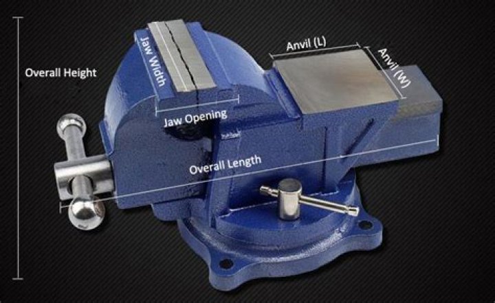 How are bench vises measured?