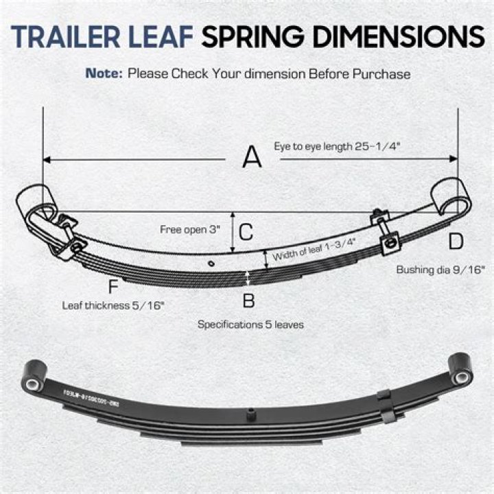 How are trailer leaf springs measured