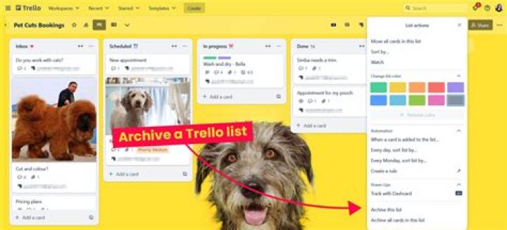 How do I archive a list in trello?