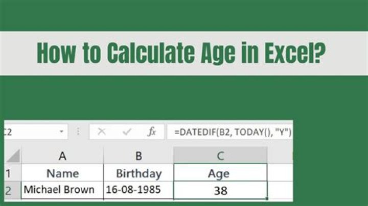 How do I calculate an age in Excel?