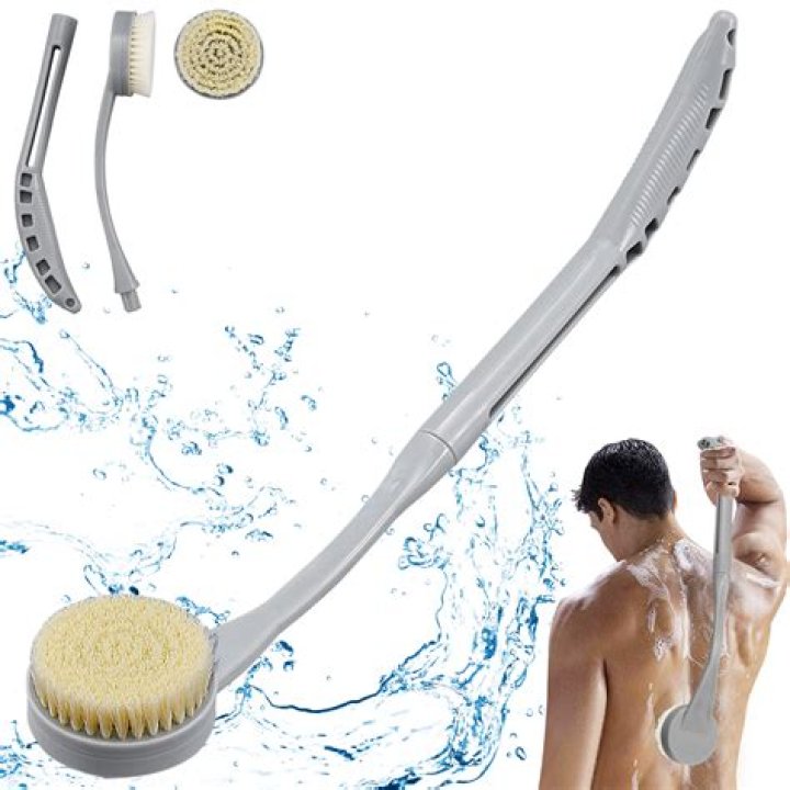How do I clean my shower back brush?