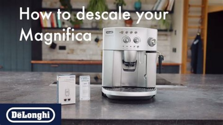 How do I descale my DeLonghi Magnifica coffee machine?