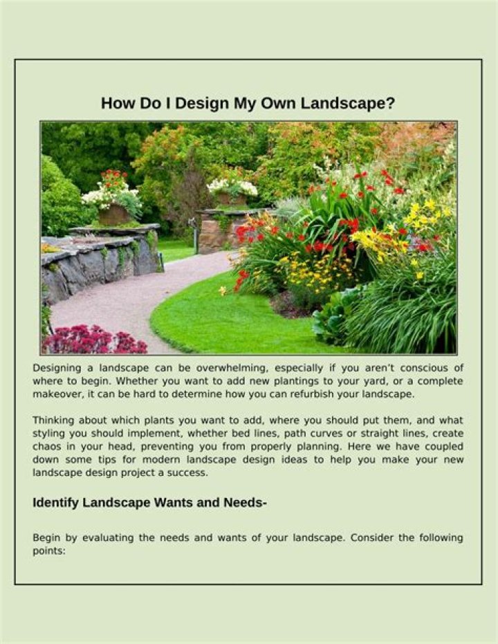 How do I design my own landscape?