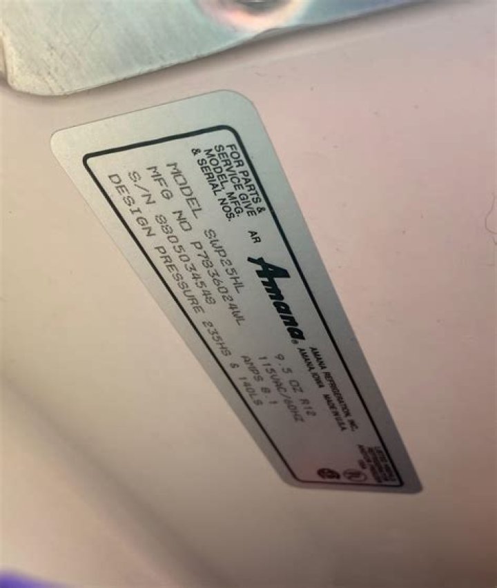 How do I find my Amana model number