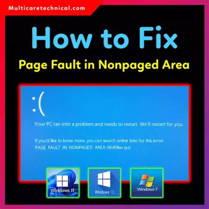 How do I fix stop code page fault in a nonpaged area?