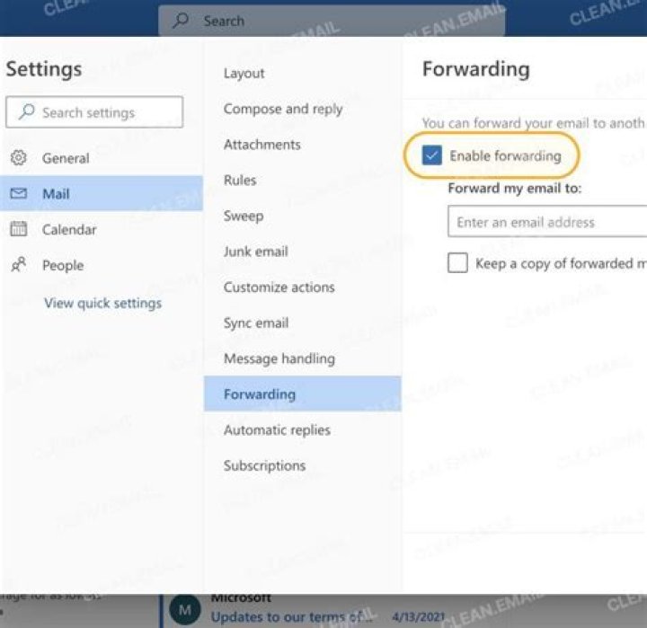 How do I forward mail?