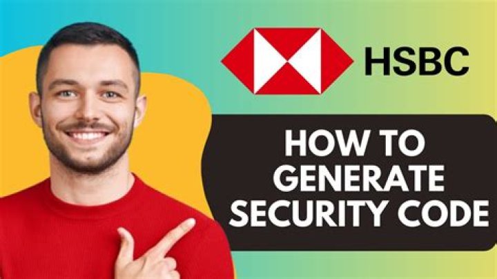 How do I generate a security code HSBC?