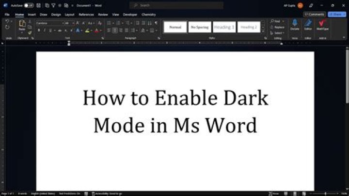 How do I make Microsoft Word darker on Mac?