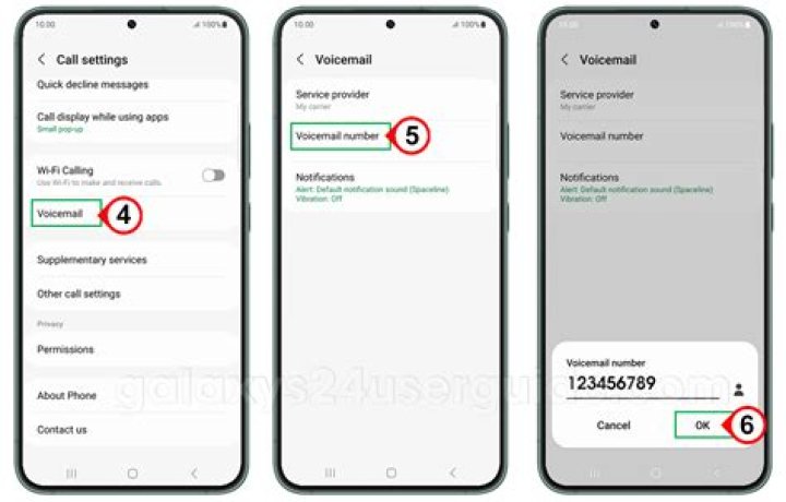 How do I set up voicemail on Samsung Galaxy j5?