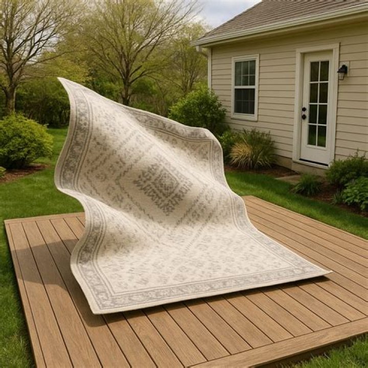 How do I stop my outdoor rug from blowing