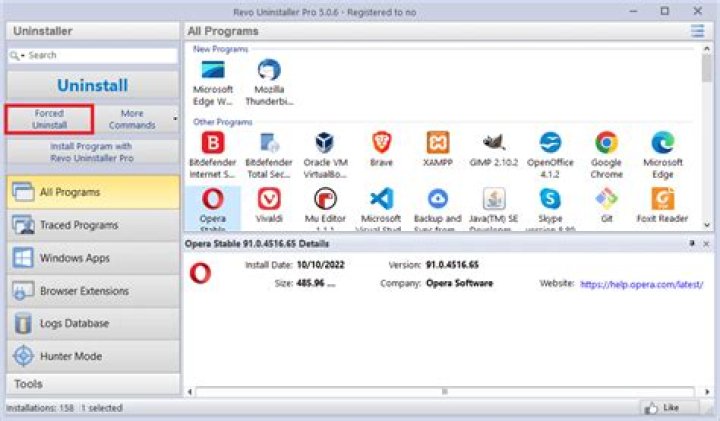 How do I uninstall a program on my surface?