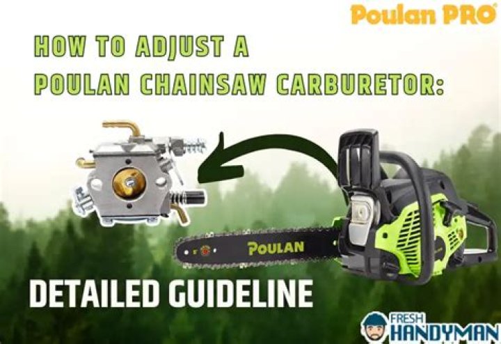 How do you adjust a Poulan Pro chainsaw