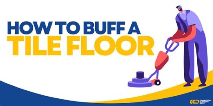 How do you buff a floor with a buffer?