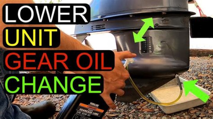 How do you change the oil on an outboard lower gear?