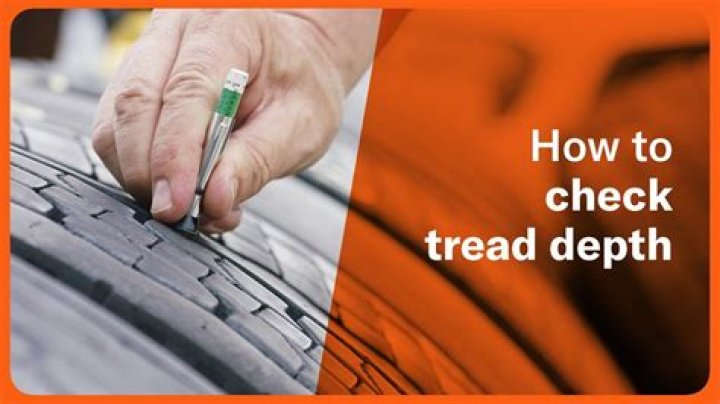 How do you check the tread depth on a semi tire?