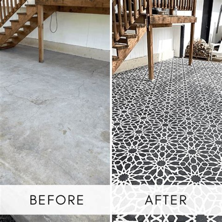 How do you clean a painted concrete floor