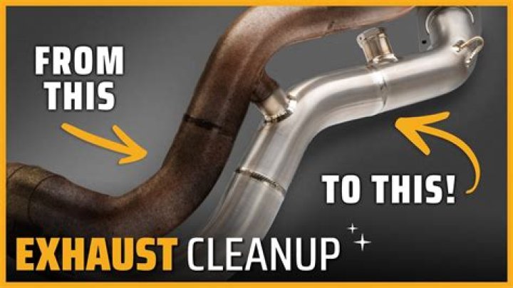 How do you clean burnt motorcycle pipes?