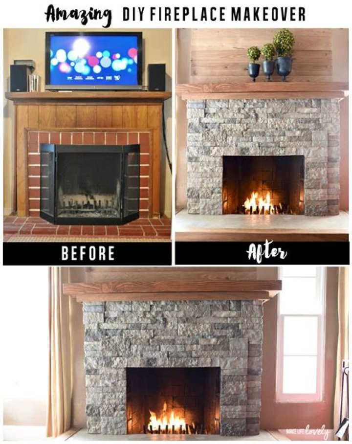 How do you decorate an ugly fireplace