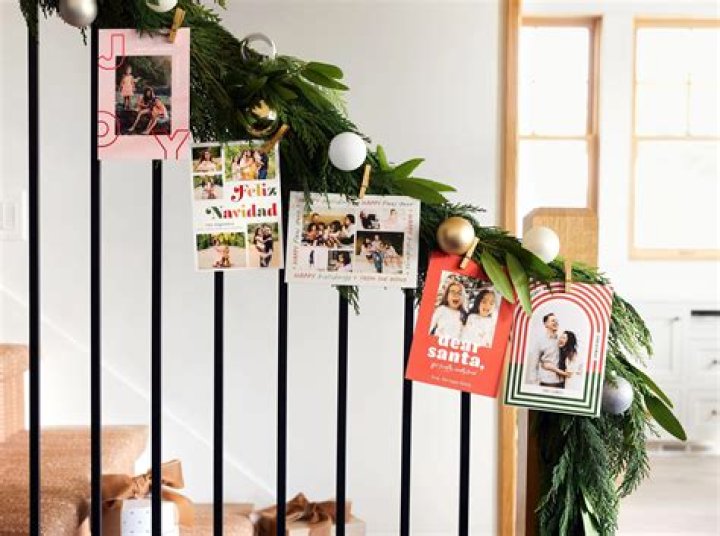 How do you display holiday cards