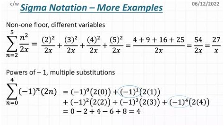 How do you find the equation of a sigma notation?