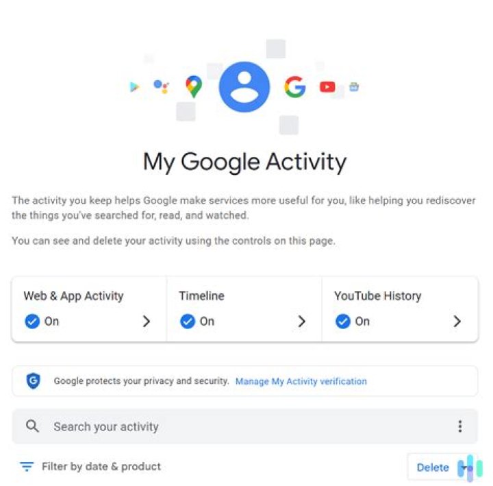 How do you get to your web and app activity?