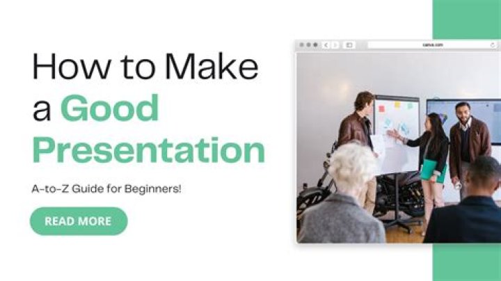 How do you give a good presentation at work?