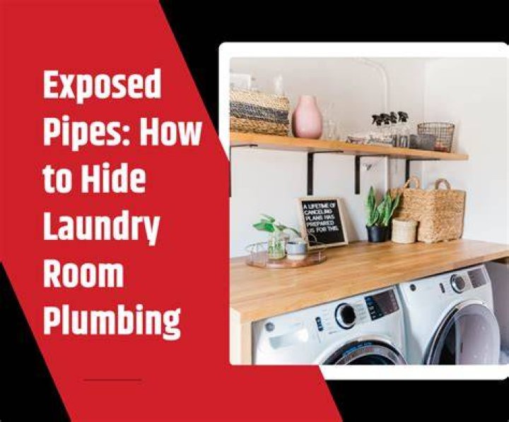 How do you hide plumbing in a laundry room?