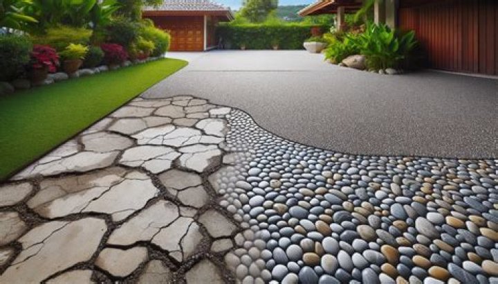 How do you make a pebble concrete patio