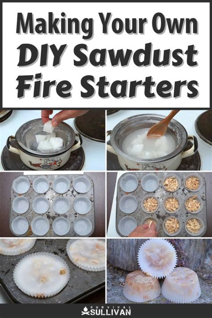 How do you make a sawdust wax fire starter?