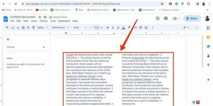 How do you make columns in notepad?