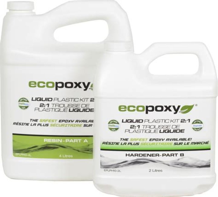 How do you mix EcoPoxy liquid plastic?