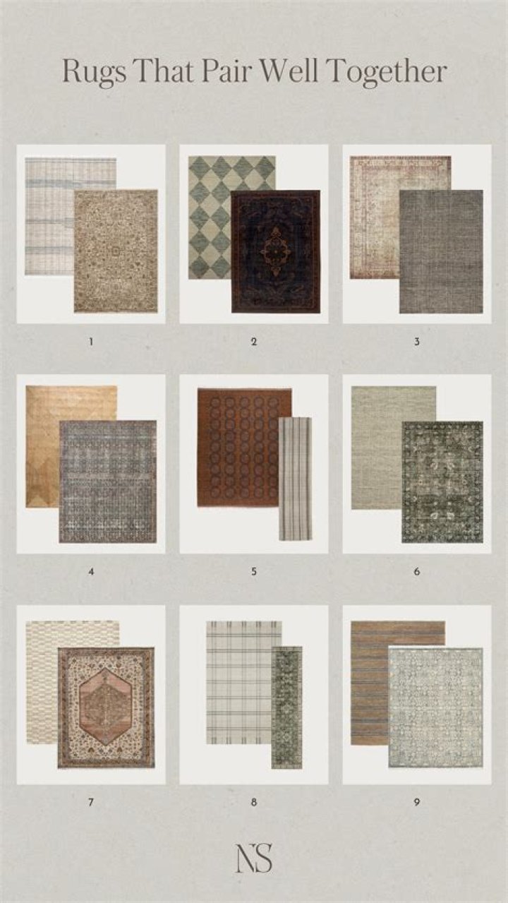 How do you mix rugs in the same room