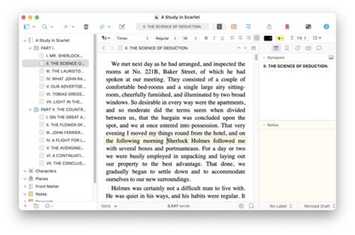 How do you outline in Scrivener?