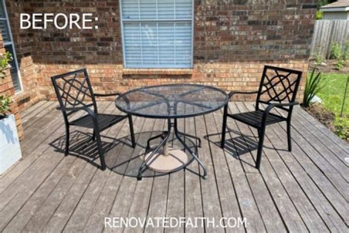 How do you paint old wrought iron furniture?