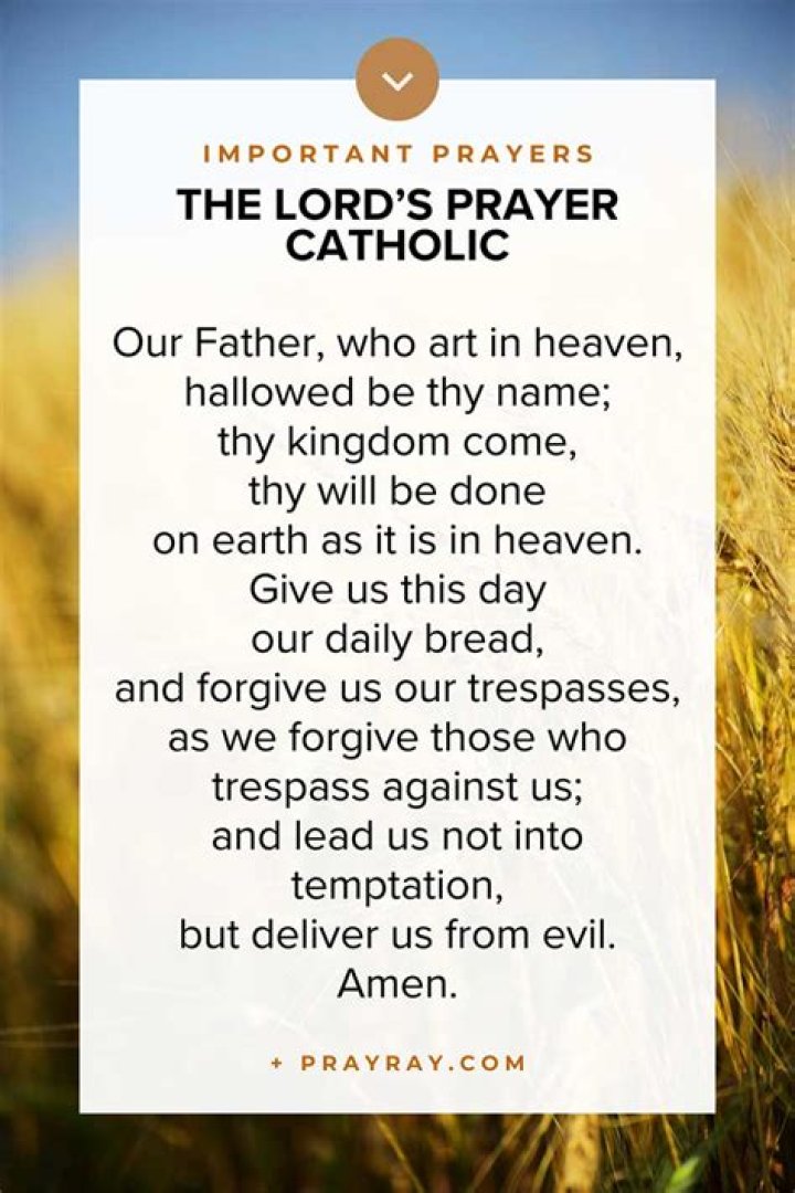 How do you pray according to the Lords Prayer