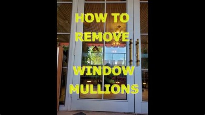 How do you remove mullions from French doors?