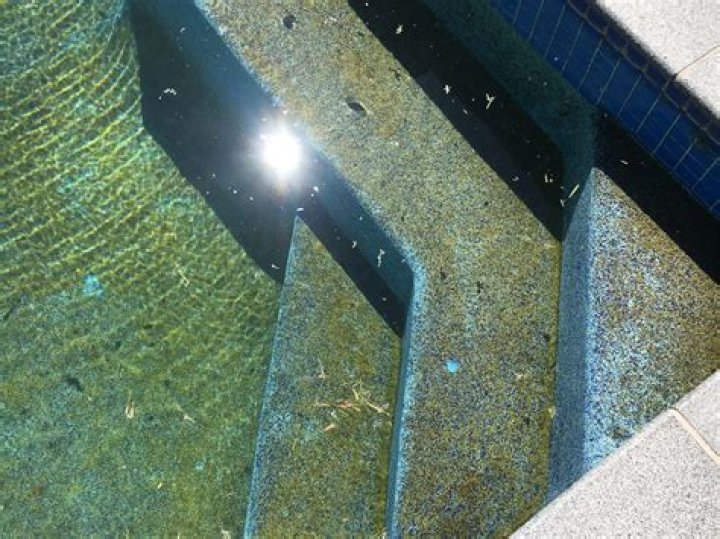 How do you remove rust from a gunite pool