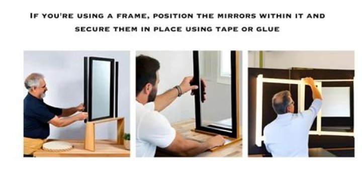 How do you secure a mirror in a corner?