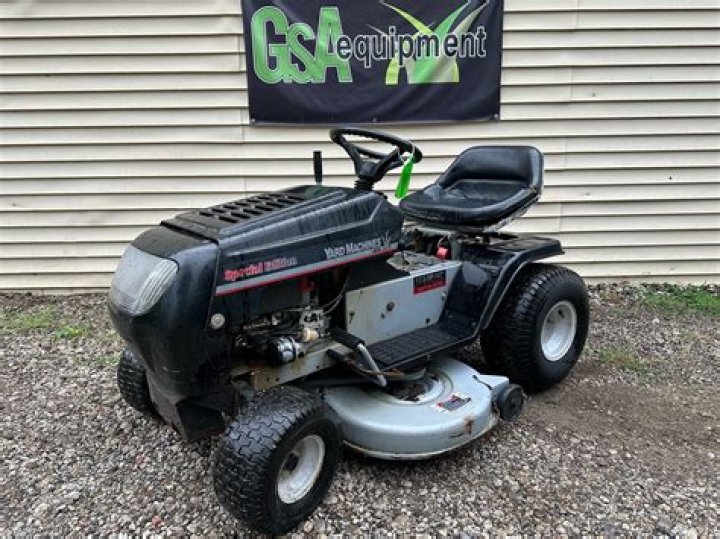 How do you start a yard machine riding lawn mower