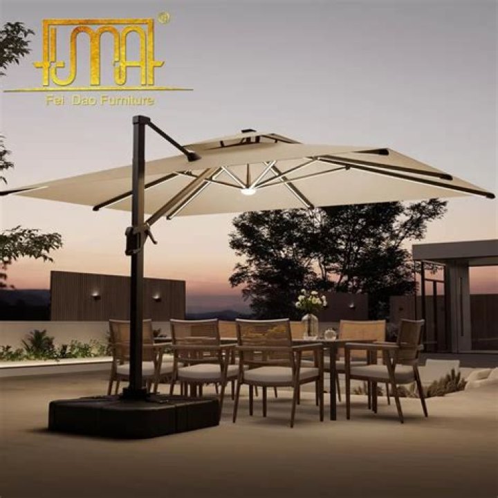 How do you tilt an outdoor umbrella?