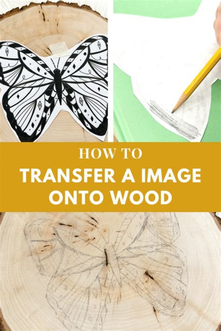 How do you transfer a photo onto wood with wax paper?