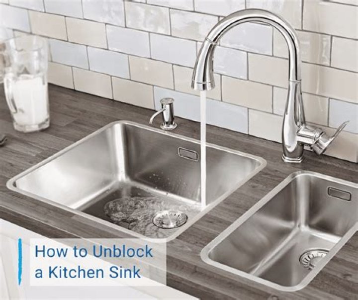 How do you use baking soda to unblock a kitchen sink