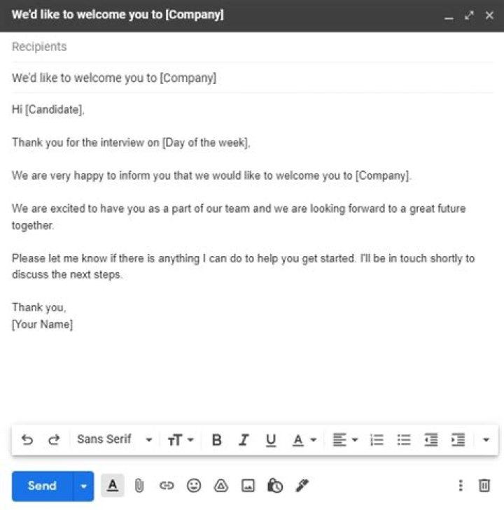 How do you write a thank you email for a job well done?
