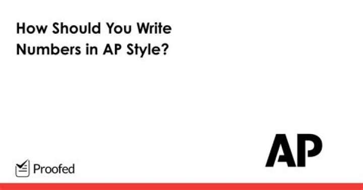 How do you write numbers in AP style?