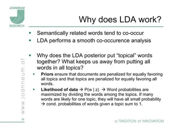 How does LDA model work?